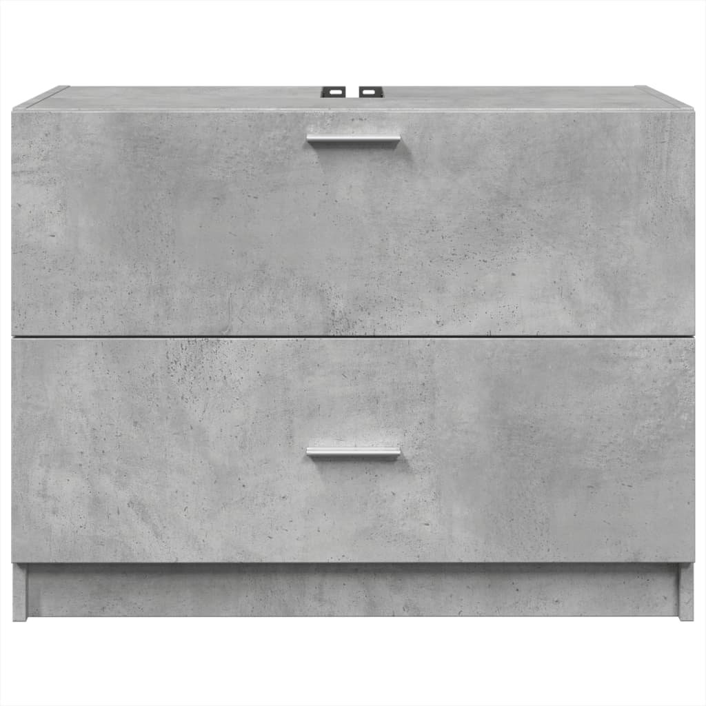 underskab til håndvask 78x37x59 cm konstrueret træ betongrå
