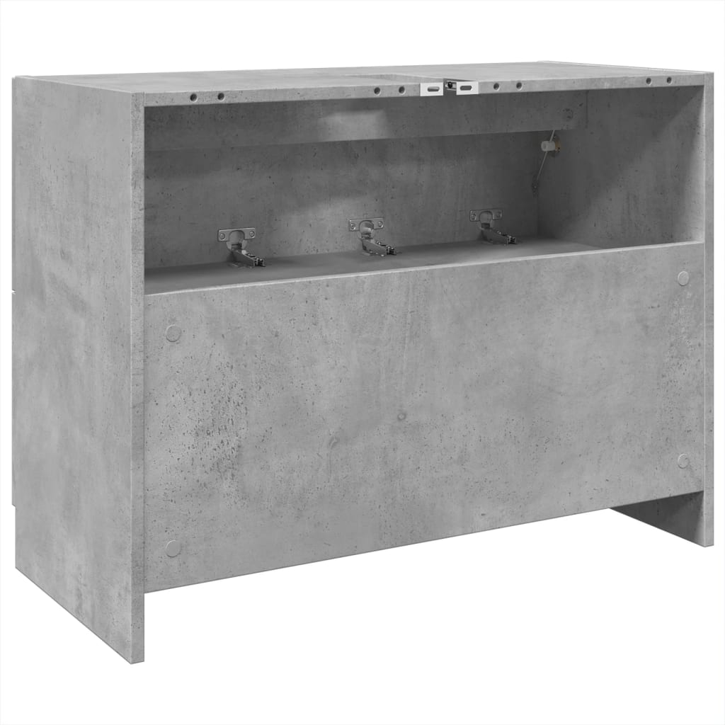 underskab til håndvask 78x37x59 cm konstrueret træ betongrå