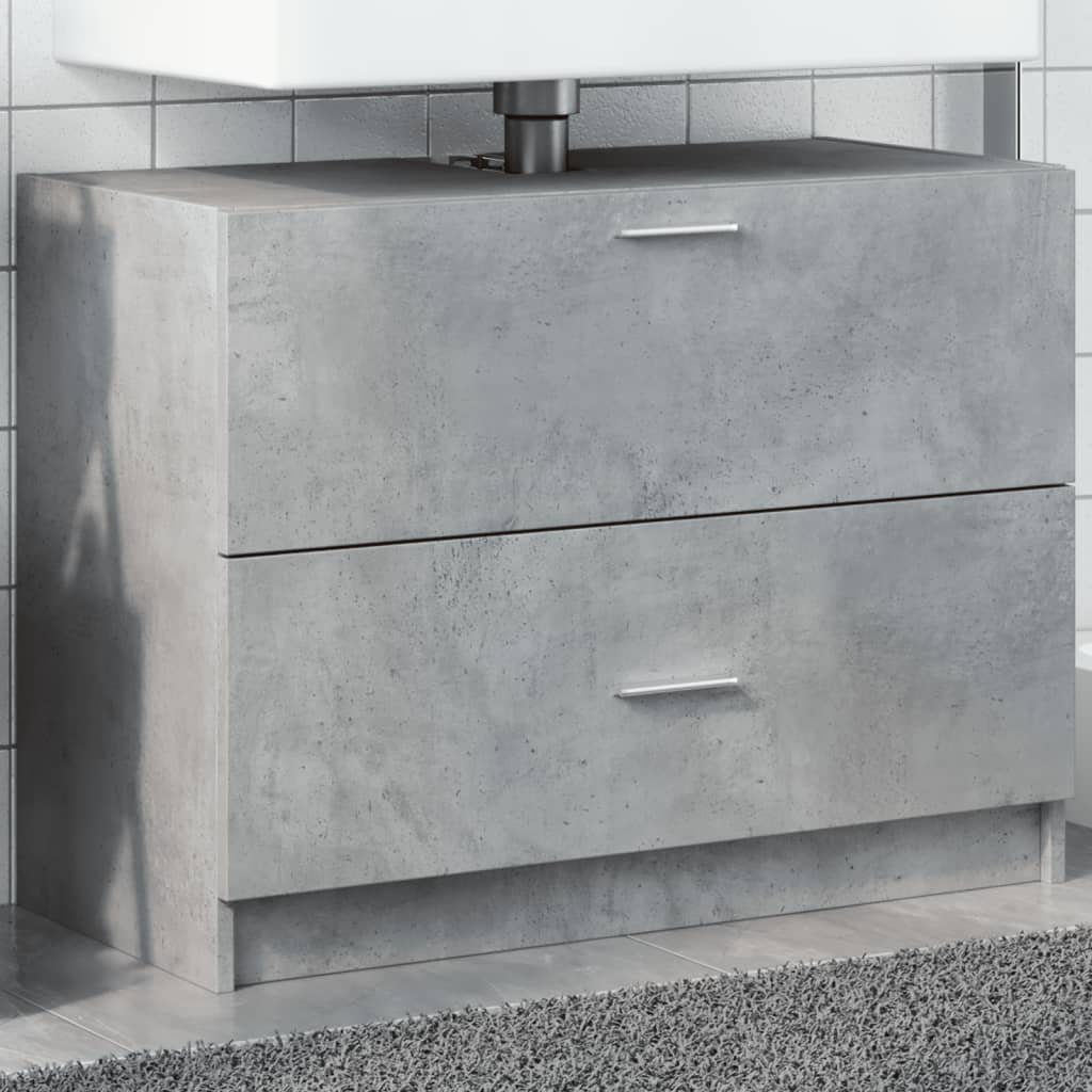 underskab til håndvask 78x37x59 cm konstrueret træ betongrå