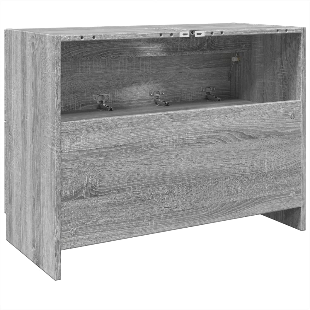 skab til håndvask 78x37x59 cm konstrueret træ grå sonoma-eg