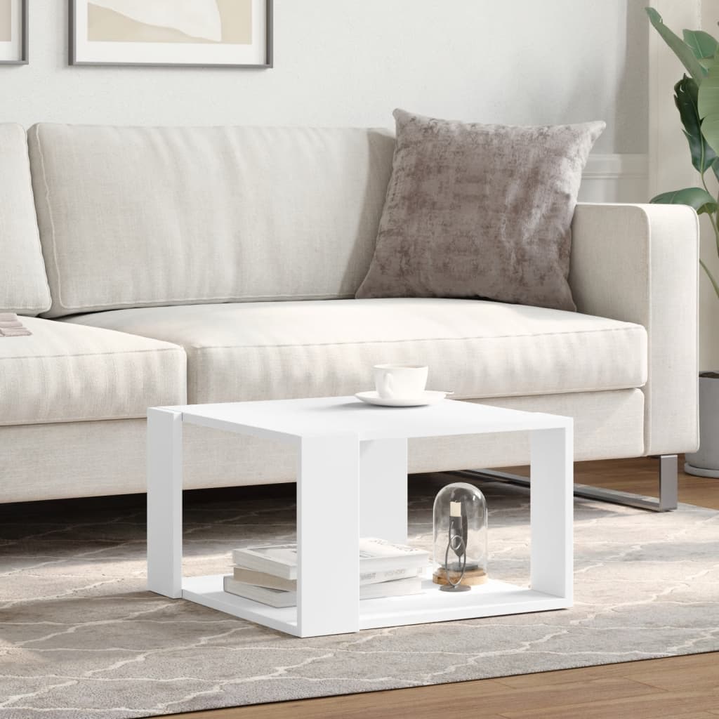 sofabord hvid 51,5x51,5x30 cm konstrueret træ