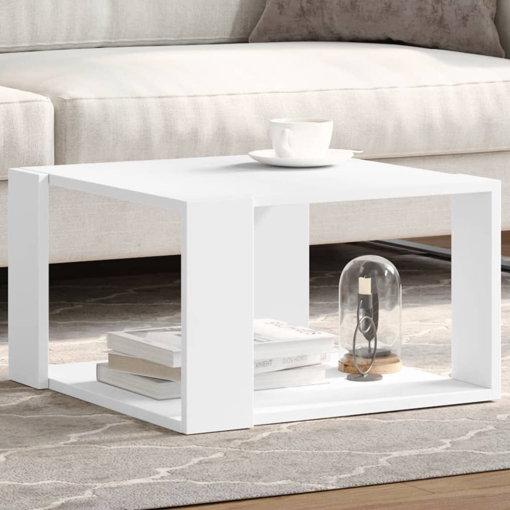 sofabord hvid 51,5x51,5x30 cm konstrueret træ