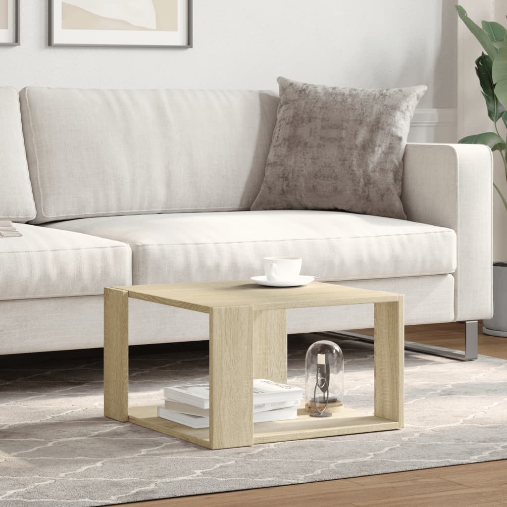 sofabord 51,5x51,5x30 cm konstrueret træ sonoma-eg