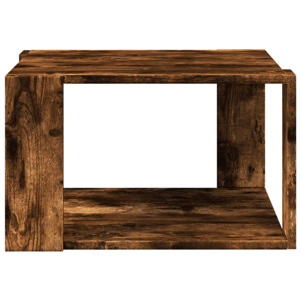 sofabord 51,5x51,5x30 cm konstrueret træ røget egetræsfarve