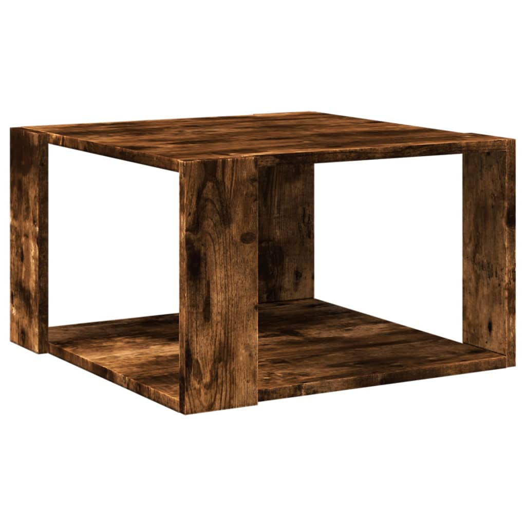 sofabord 51,5x51,5x30 cm konstrueret træ røget egetræsfarve