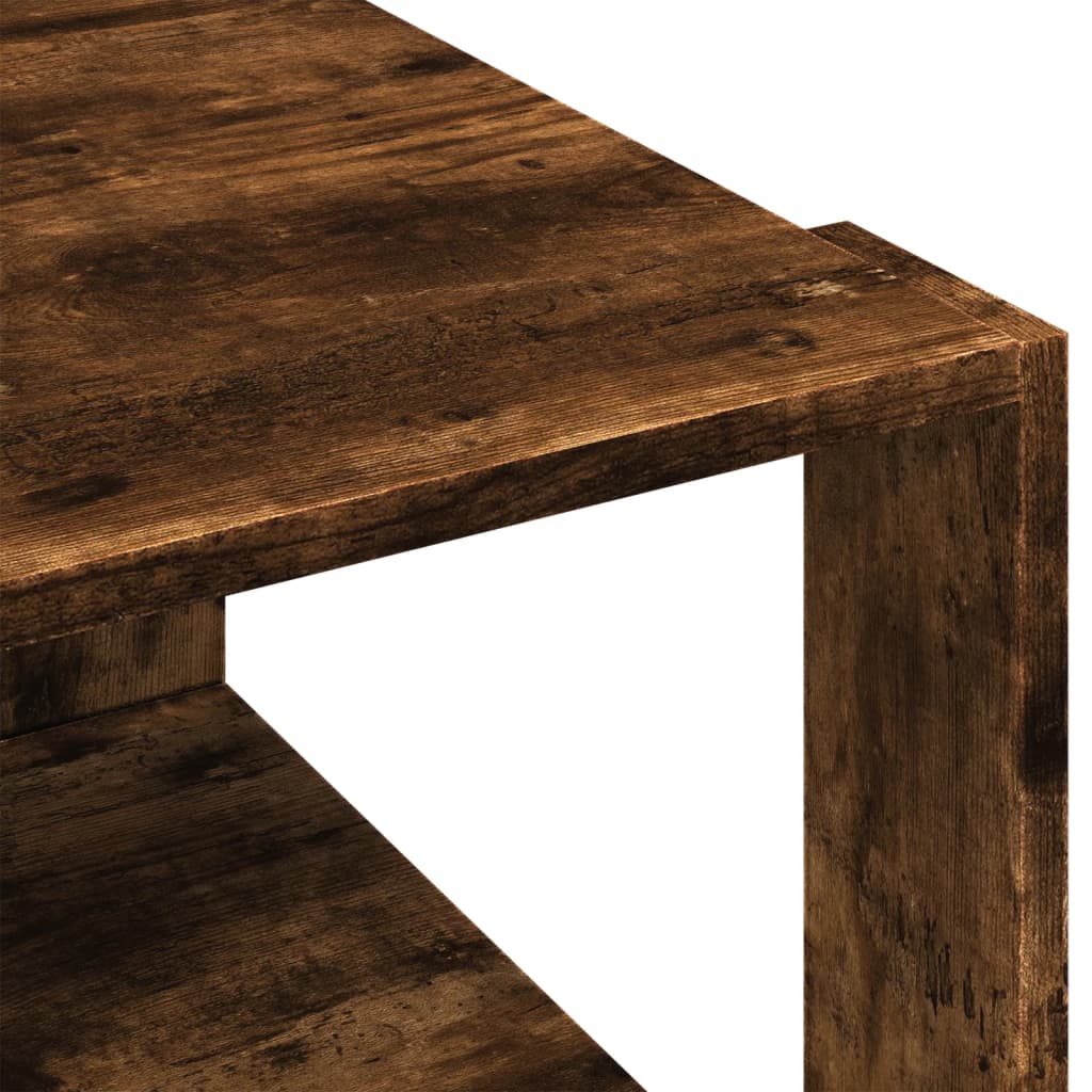sofabord 51,5x51,5x30 cm konstrueret træ røget egetræsfarve