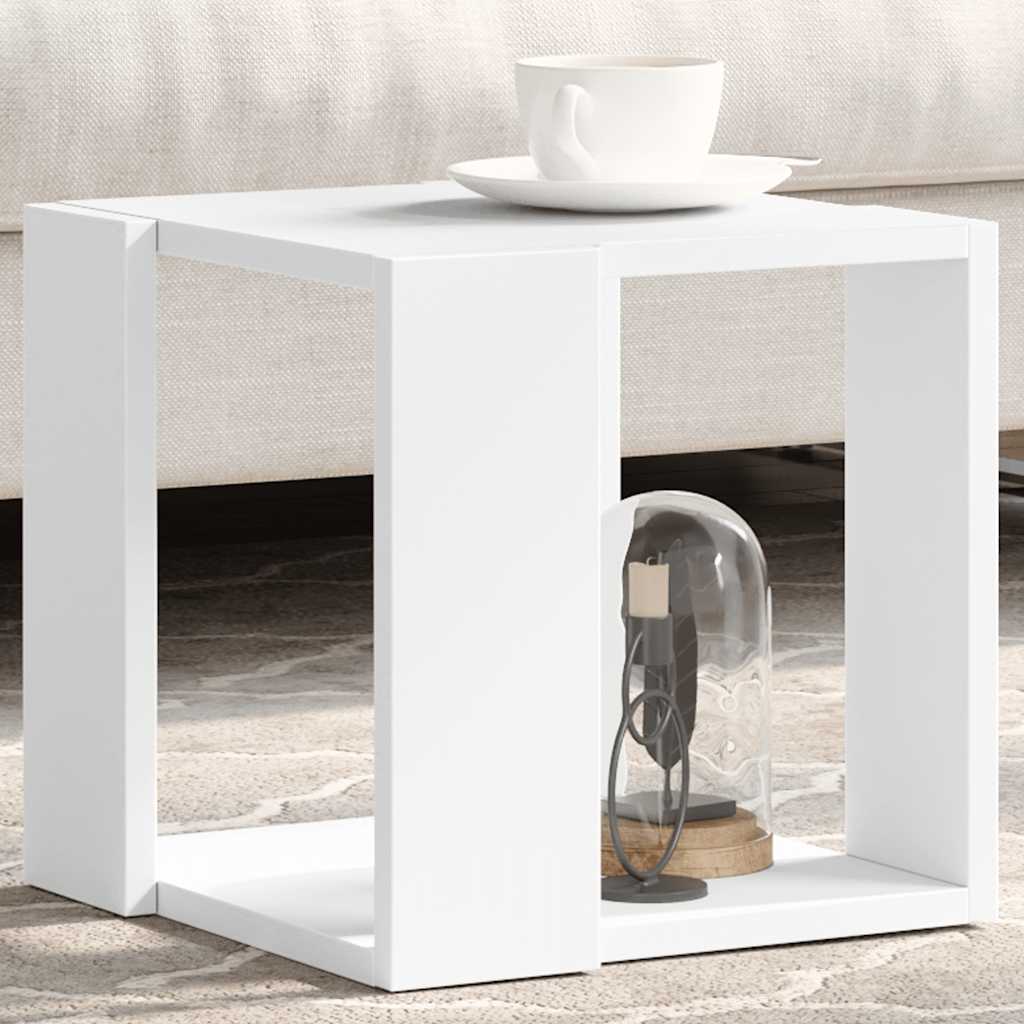 sofabord 32x32x30 cm konstrueret træ hvid