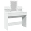 makeupbord med LED-lys 100x40x130 cm hvid