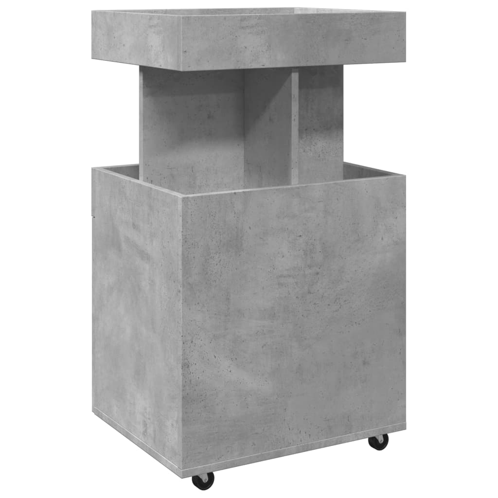 barvogn 50x41x89 cm konstrueret træ betongrå