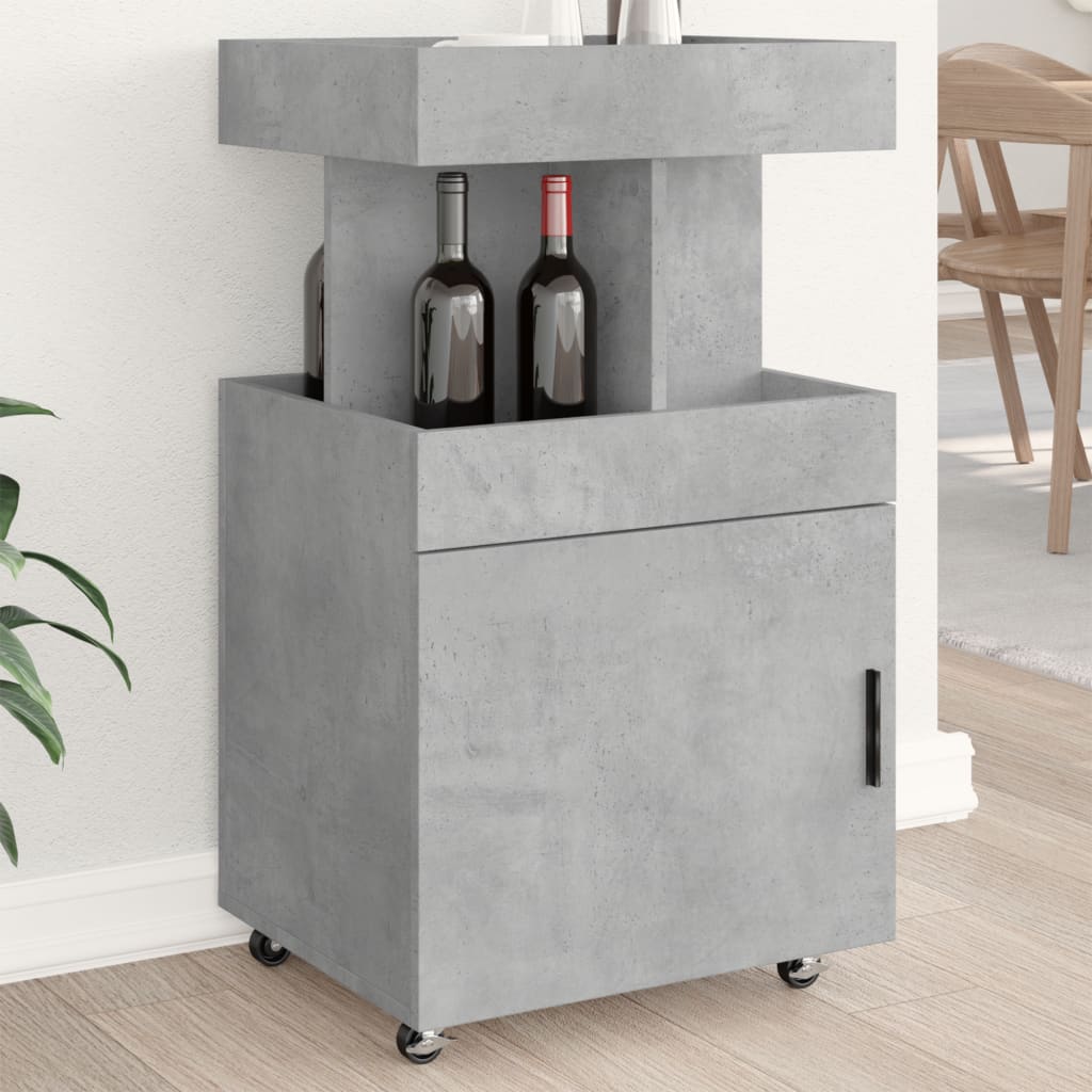 barvogn 50x41x89 cm konstrueret træ betongrå