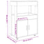 barvogn 60x39,5x89 cm konstrueret træ hvid