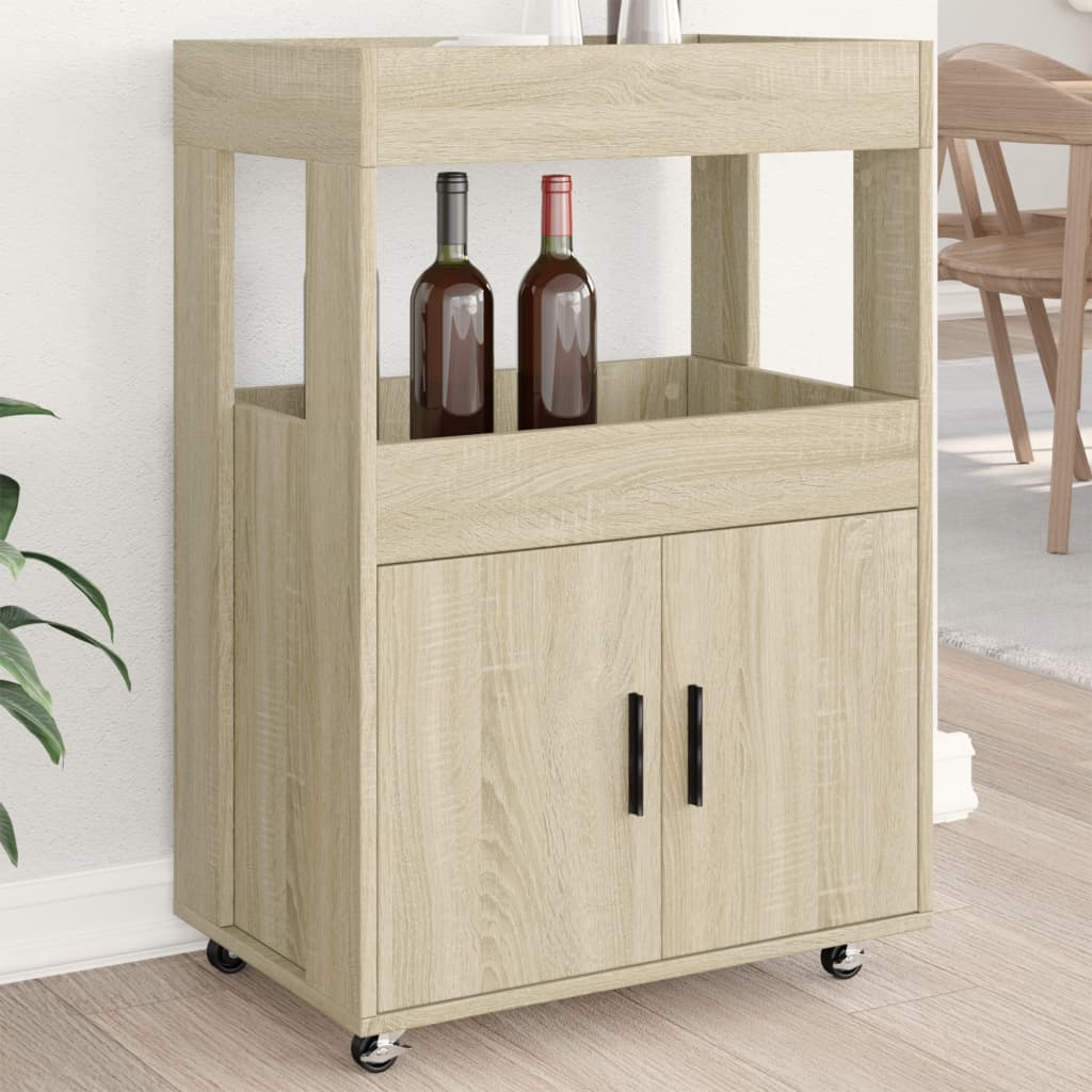 barvogn 60x39,5x89 cm konstrueret træ sonoma-eg
