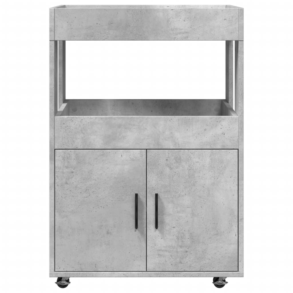 barvogn 60x39,5x89 cm konstrueret træ betongrå