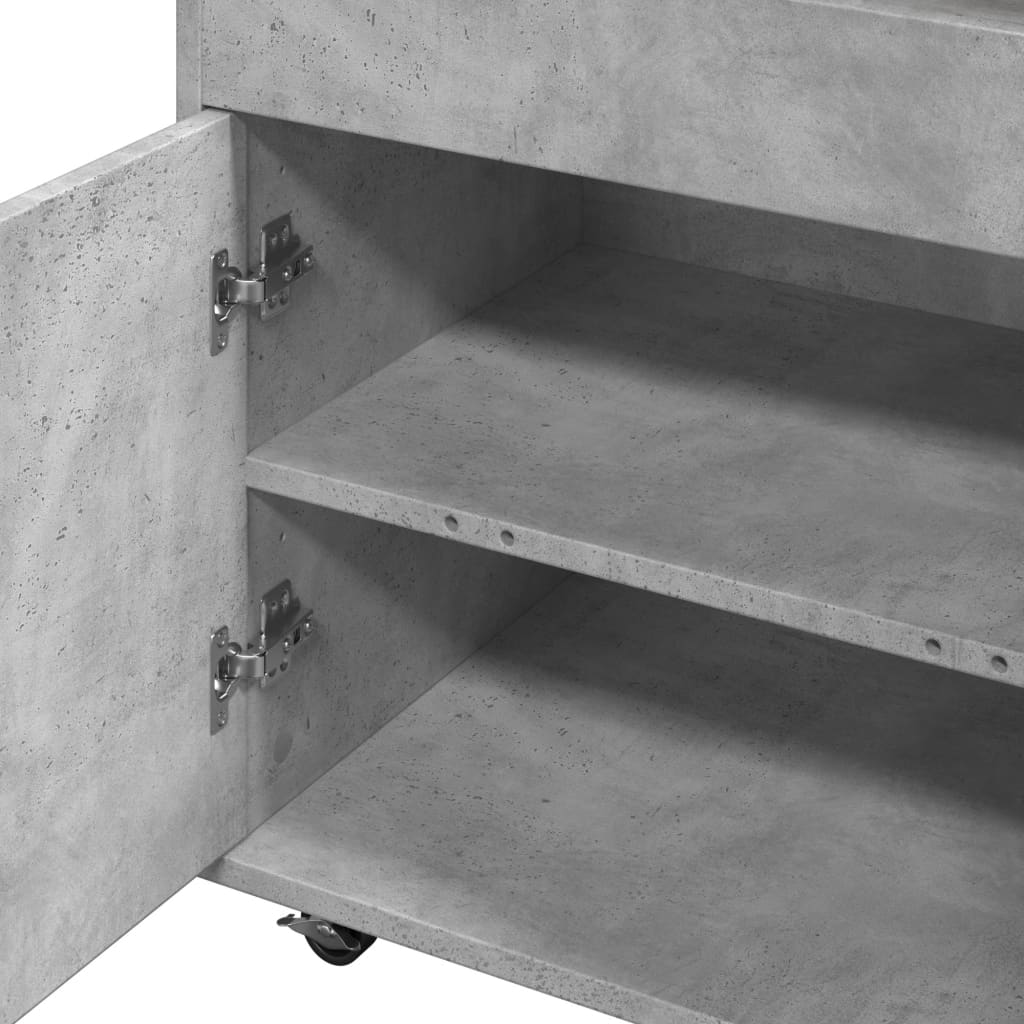 barvogn 60x39,5x89 cm konstrueret træ betongrå