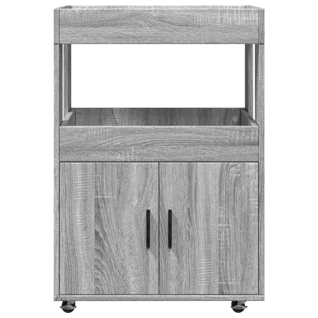 barvogn 60x39,5x89 cm konstrueret træ grå sonoma-eg