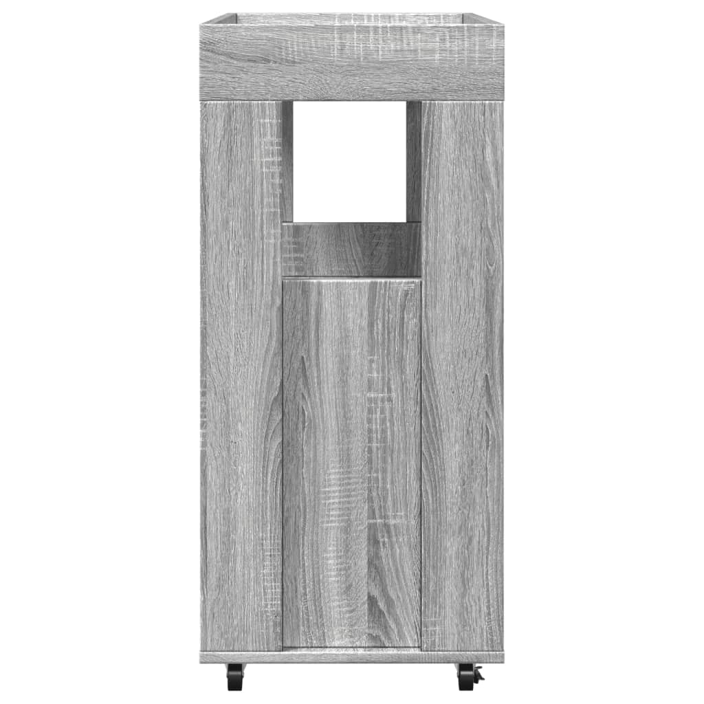 barvogn 60x39,5x89 cm konstrueret træ grå sonoma-eg