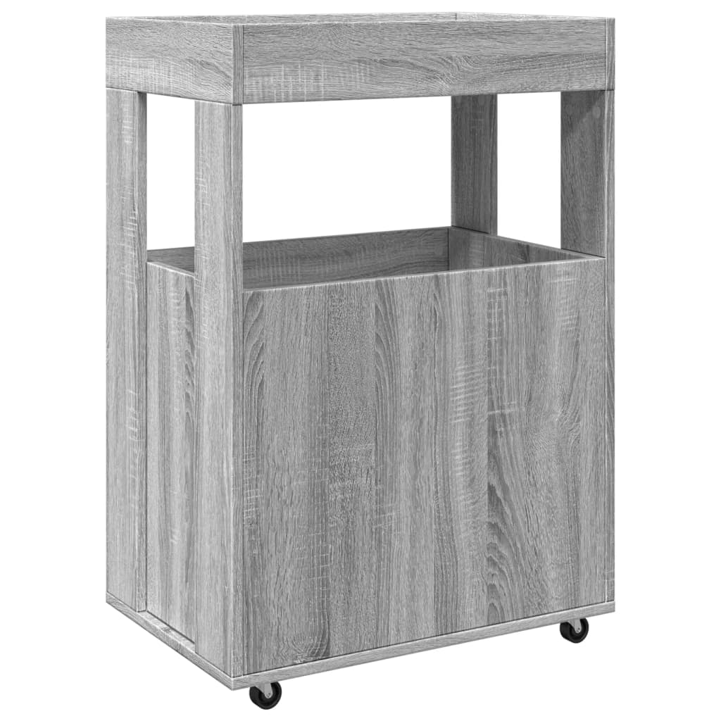barvogn 60x39,5x89 cm konstrueret træ grå sonoma-eg