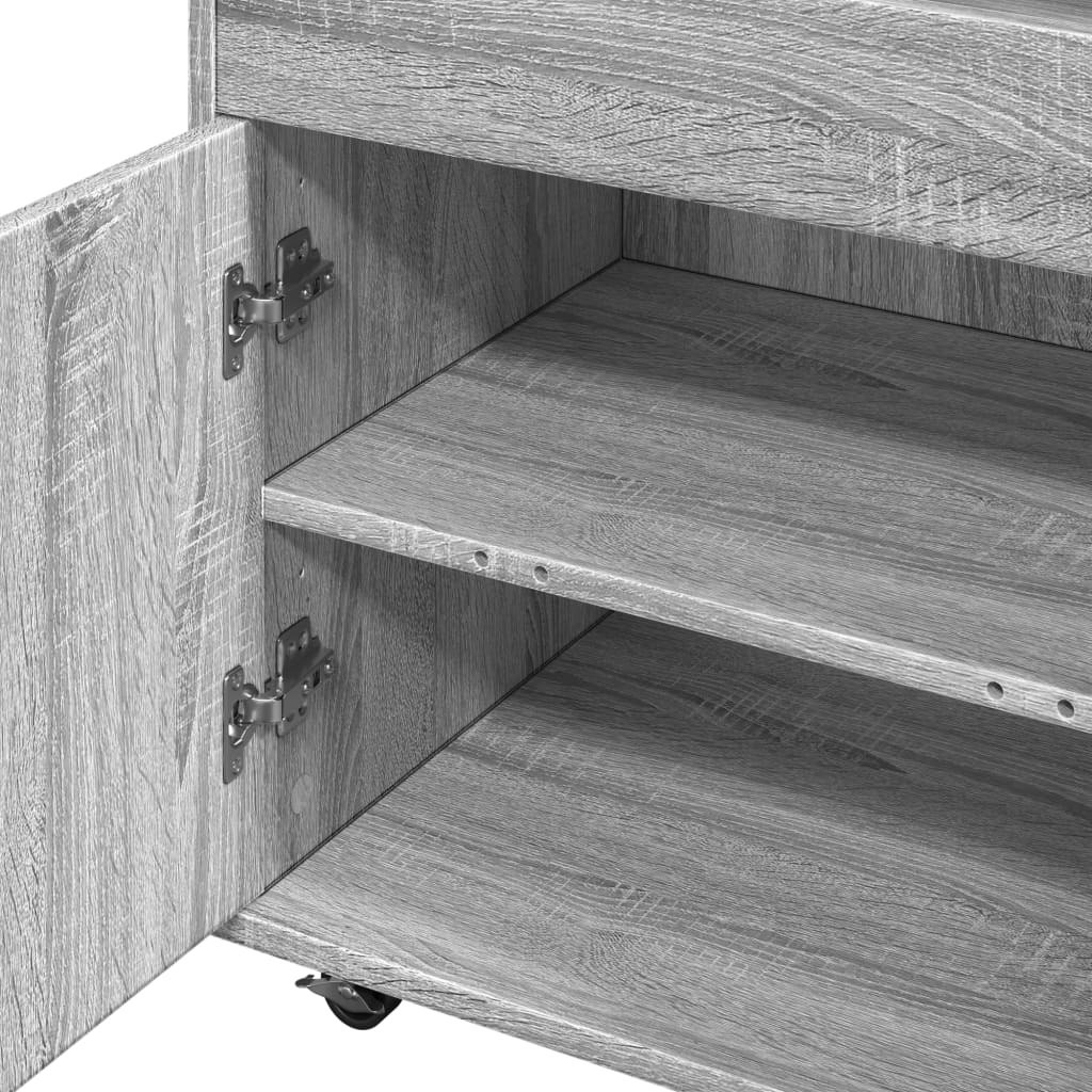 barvogn 60x39,5x89 cm konstrueret træ grå sonoma-eg