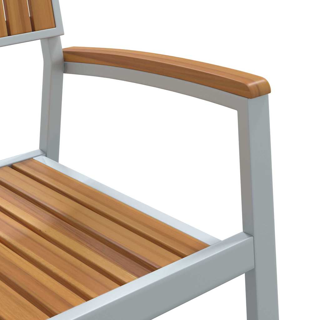 Have Spisebordssæt 7 stk. Grå Massivt Akacietræ