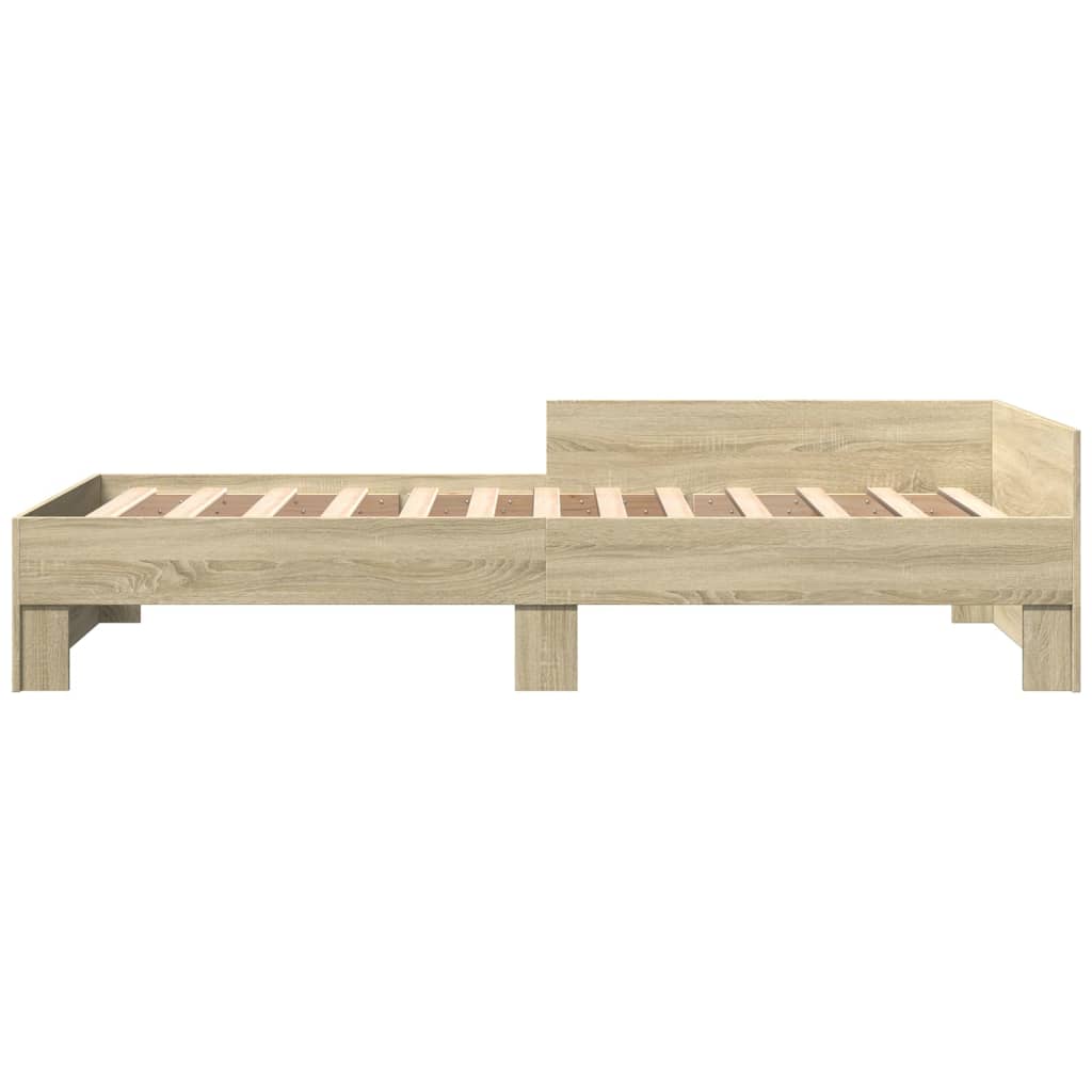 sengeramme 100x200 cm uden madras konstrueret træ sonoma-eg