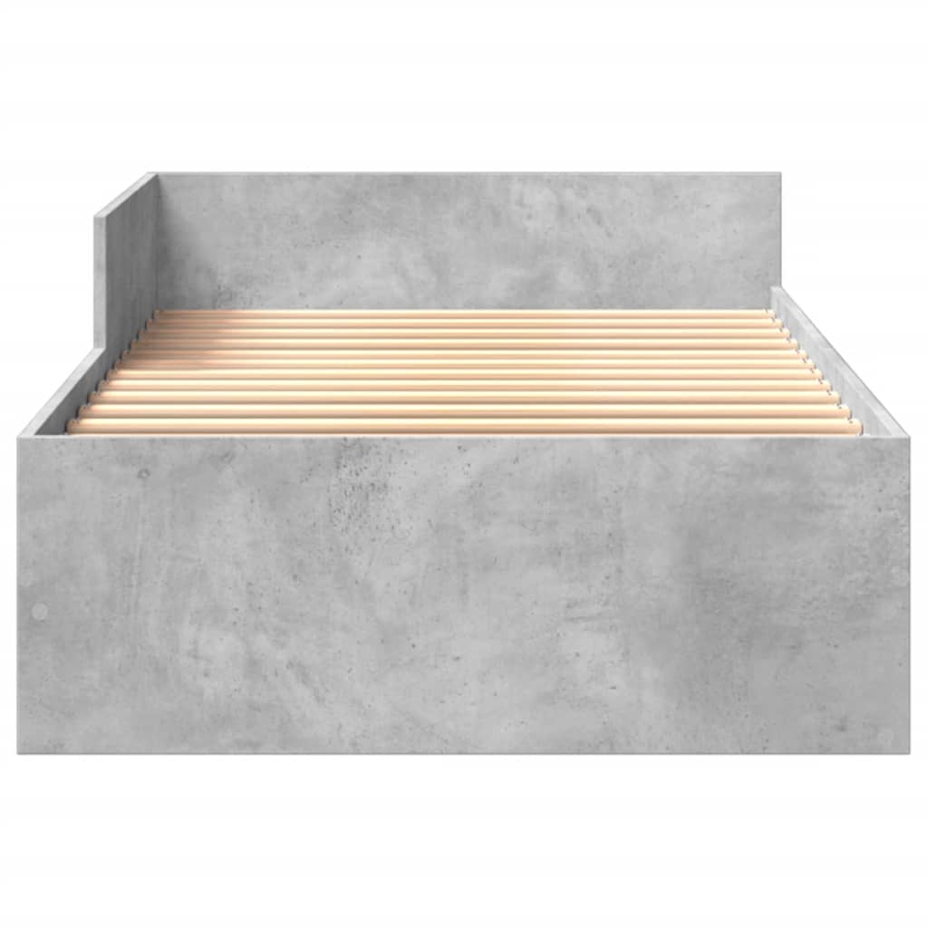 sengeramme 100x200 cm konstrueret træ betongrå