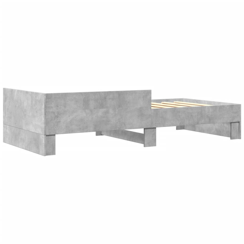 sengeramme 100x200 cm konstrueret træ betongrå
