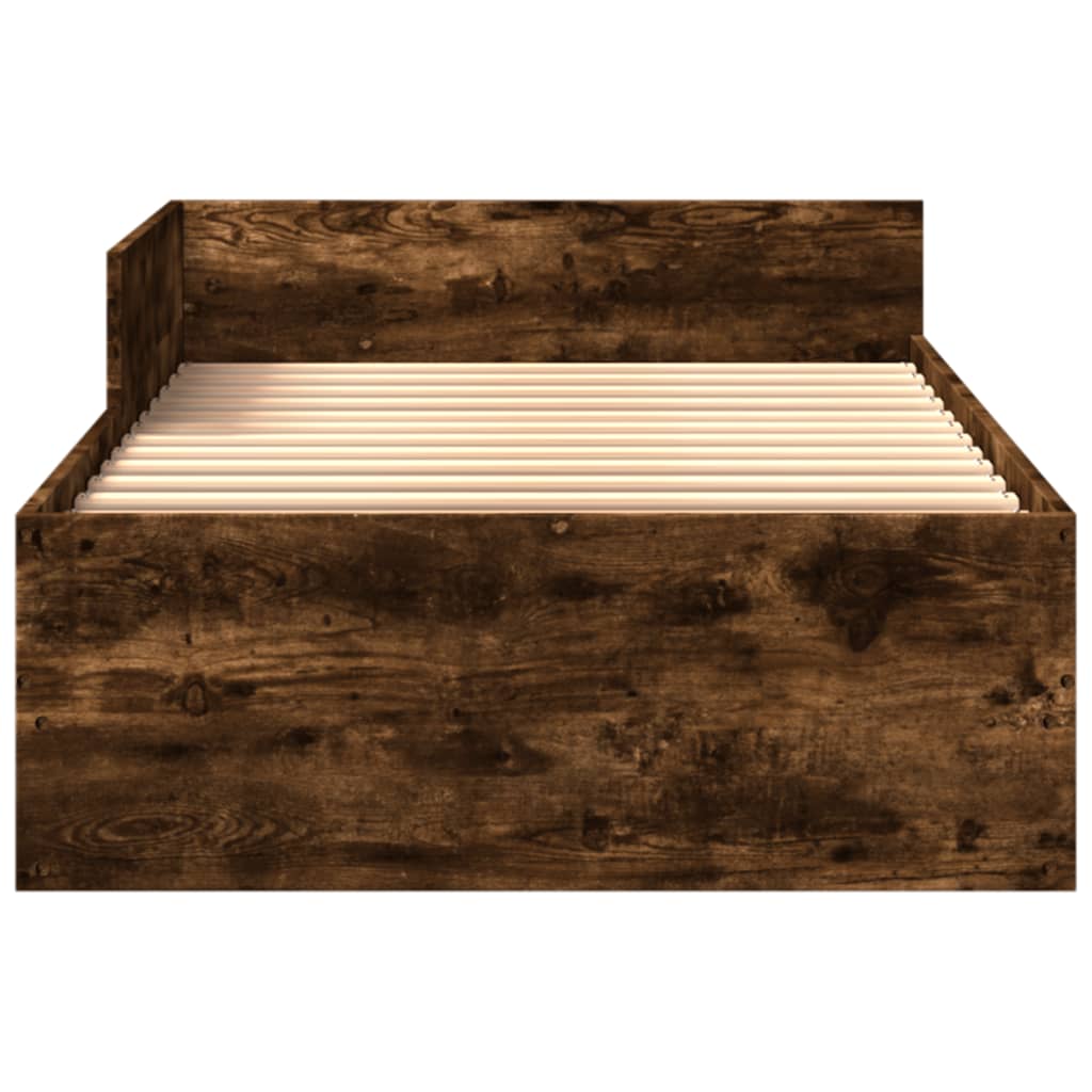sengeramme 100x200 cm uden madras konstrueret træ røget eg