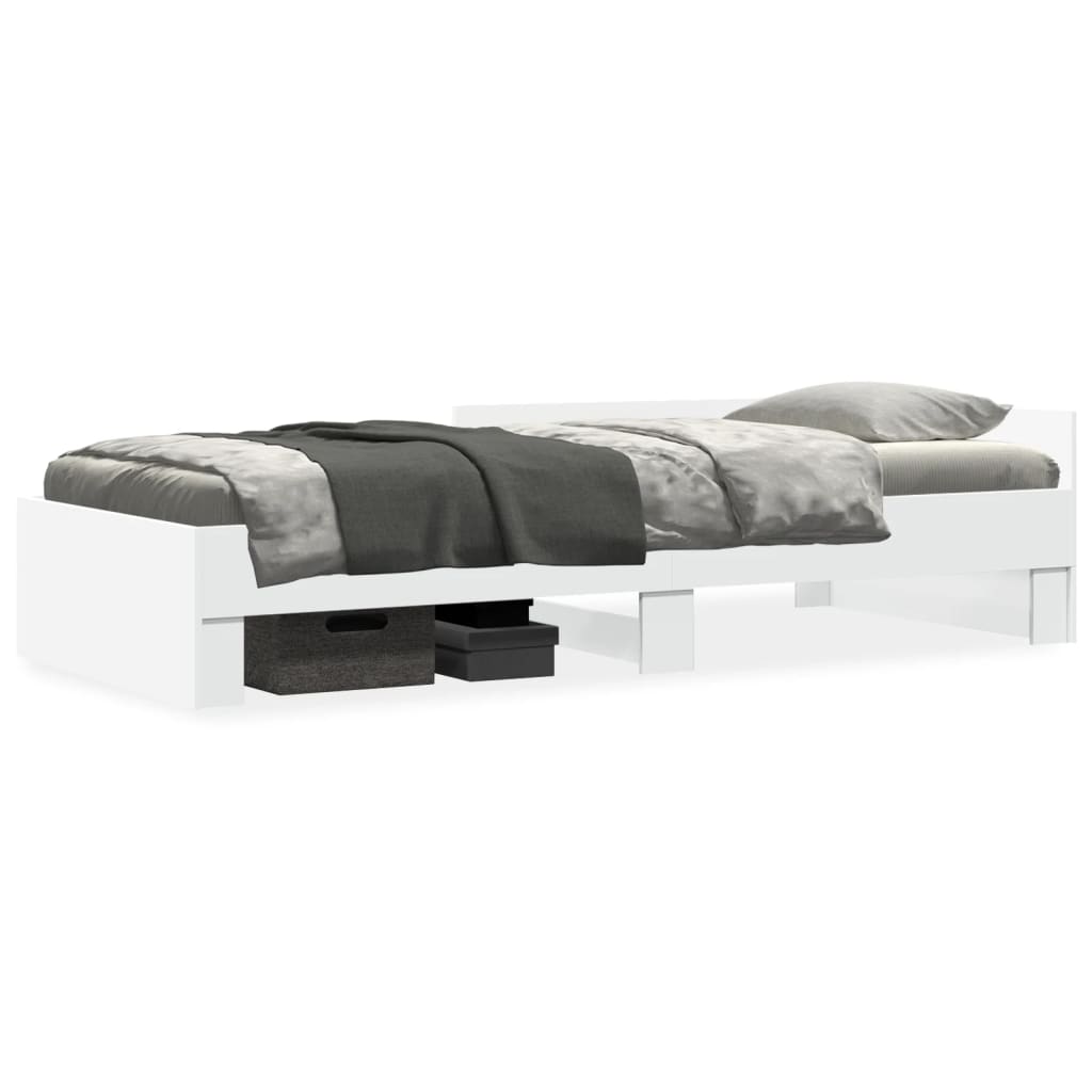 sengeramme 90x200 cm konstrueret træ hvid