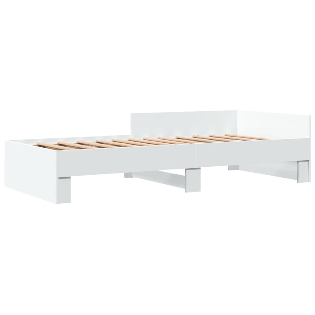 sengeramme 90x200 cm konstrueret træ hvid