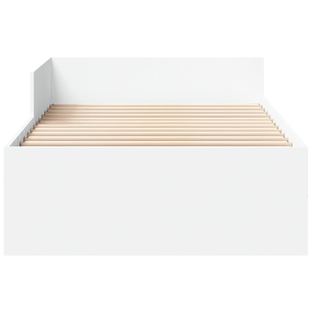 sengeramme 90x200 cm konstrueret træ hvid