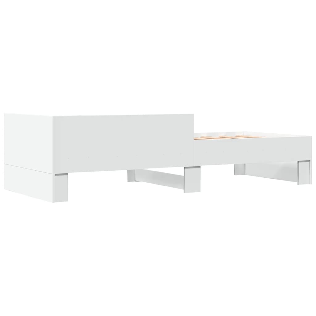 sengeramme 90x200 cm konstrueret træ hvid