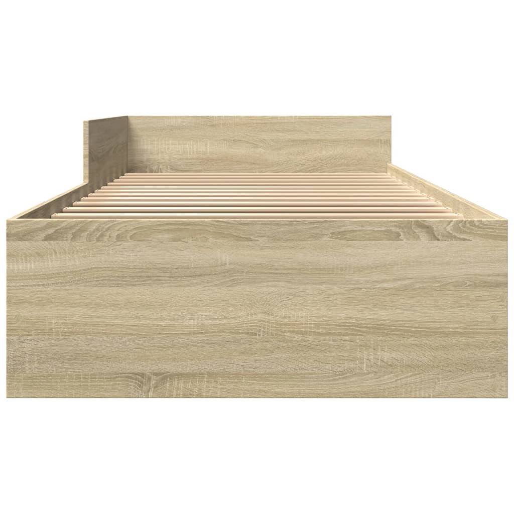 sengeramme 90x200 cm uden madras konstrueret træ sonoma-eg
