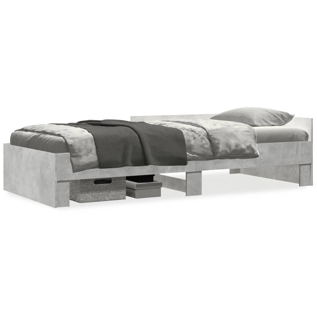 sengeramme 90x200 cm konstrueret træ betongrå