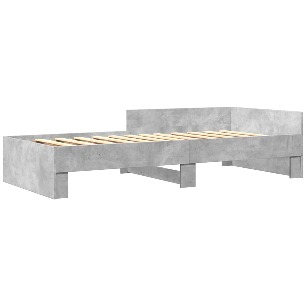 sengeramme 90x200 cm konstrueret træ betongrå