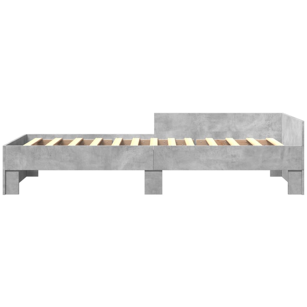 sengeramme 90x200 cm konstrueret træ betongrå