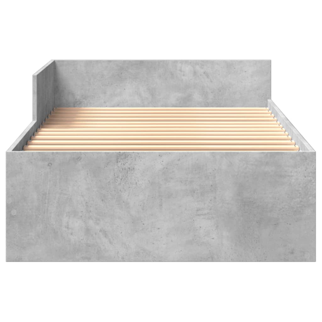 sengeramme 90x200 cm konstrueret træ betongrå