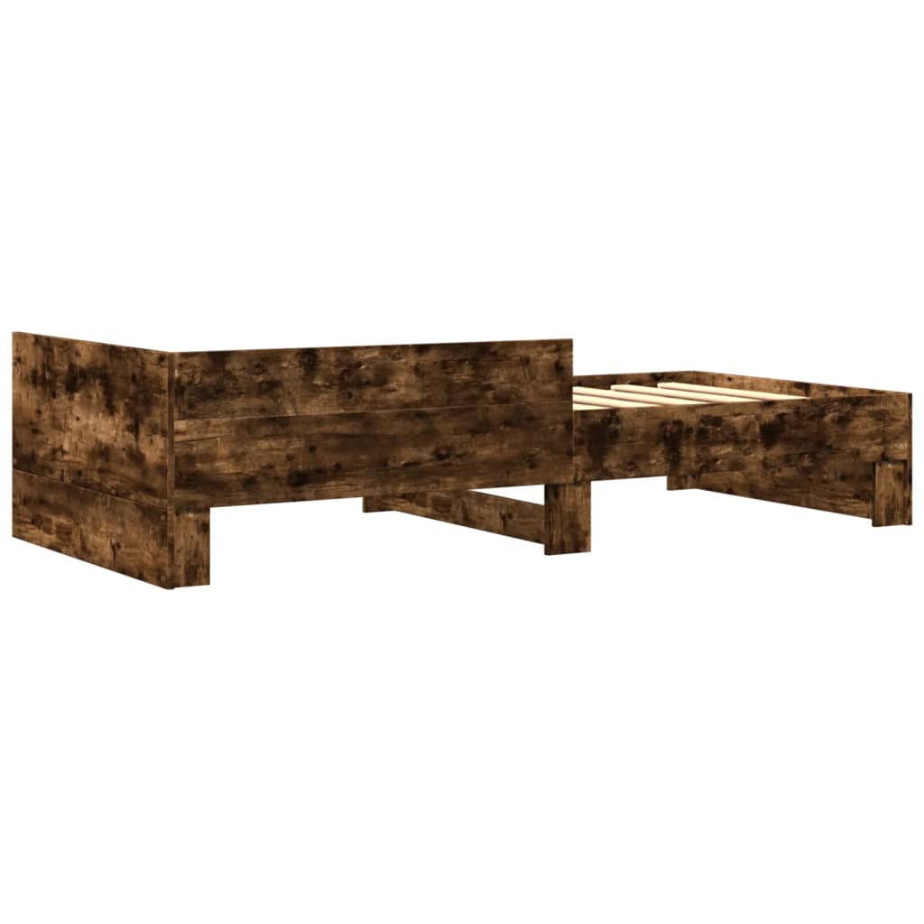 sengeramme 90x200 cm uden madras konstrueret træ røget eg
