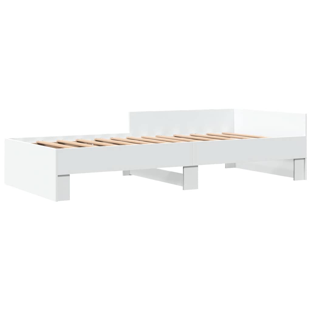 sengeramme 90x190 cm konstrueret træ hvid