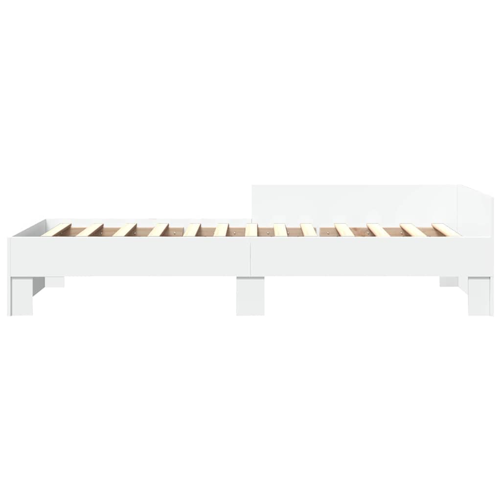 sengeramme 90x190 cm konstrueret træ hvid