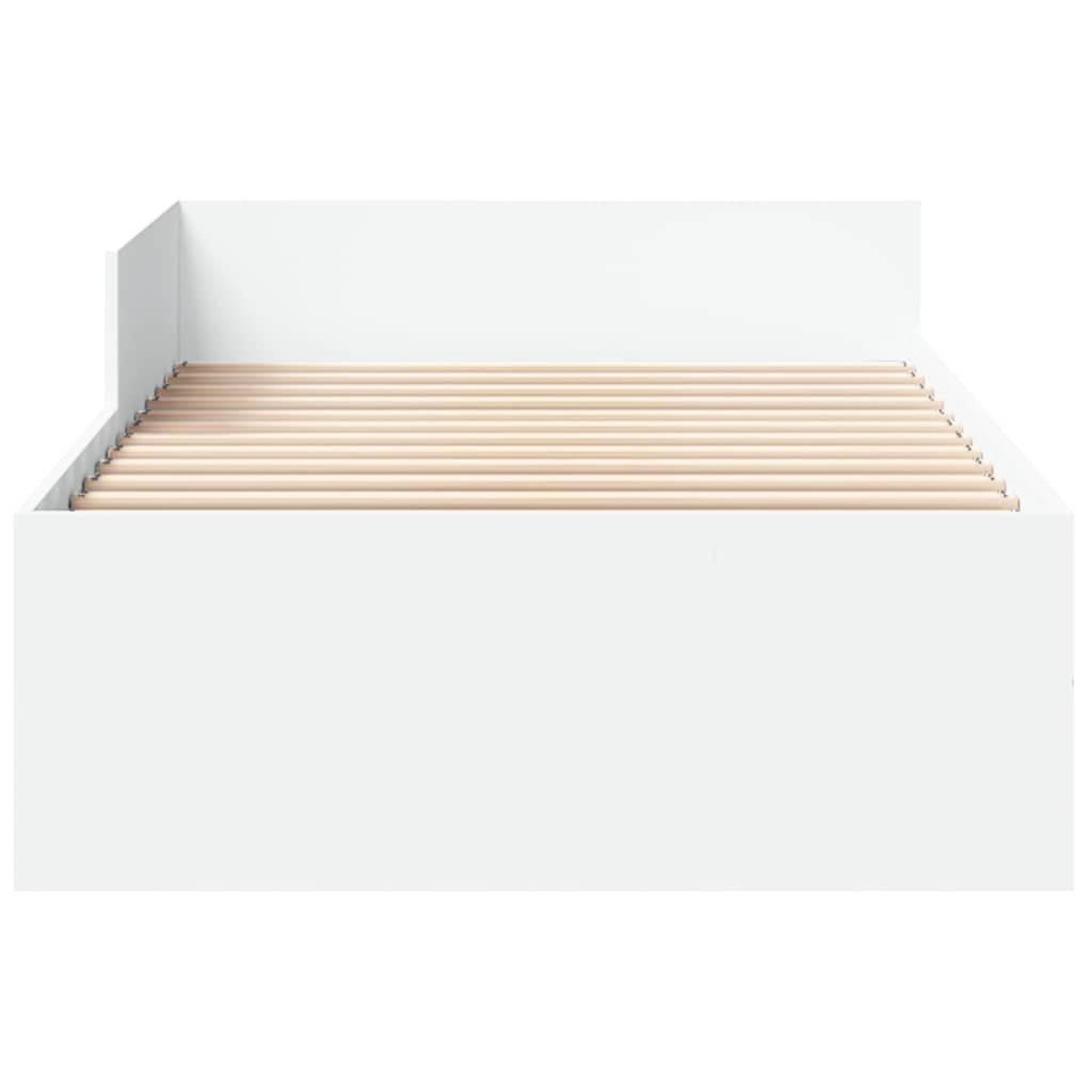 sengeramme 90x190 cm konstrueret træ hvid