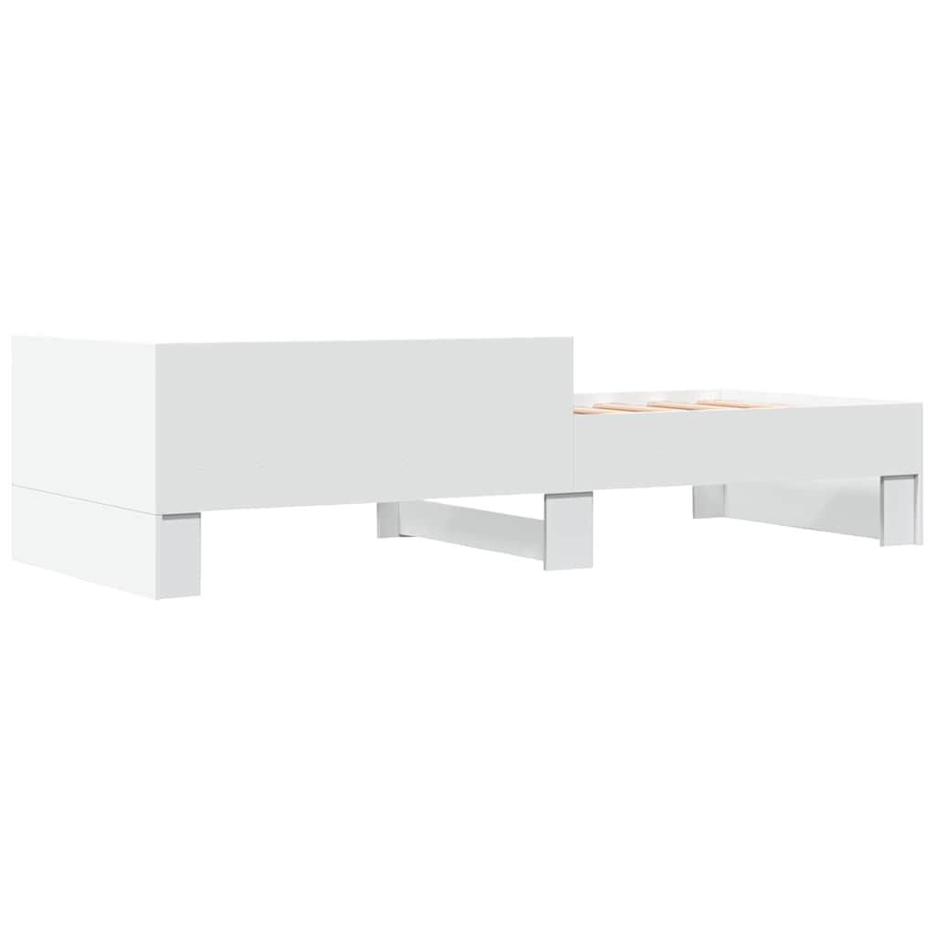 sengeramme 90x190 cm konstrueret træ hvid