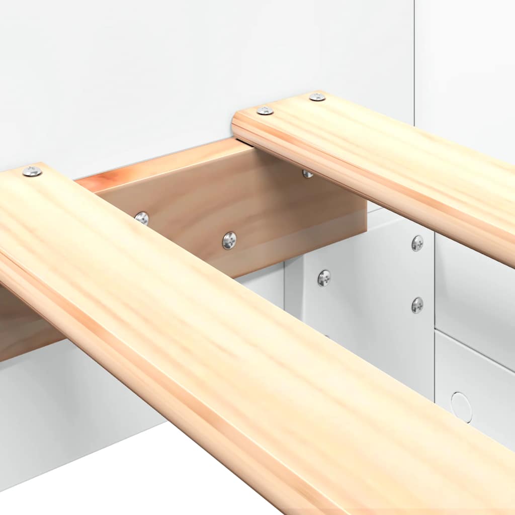 sengeramme 90x190 cm konstrueret træ hvid