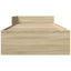 sengeramme 90x190 cm uden madras konstrueret træ sonoma-eg
