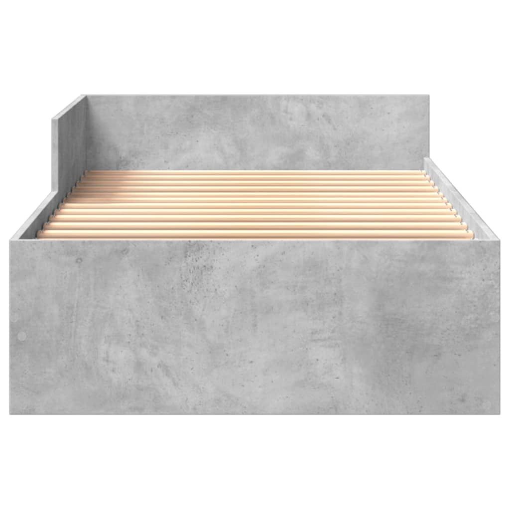sengeramme 90x190 cm konstrueret træ betongrå