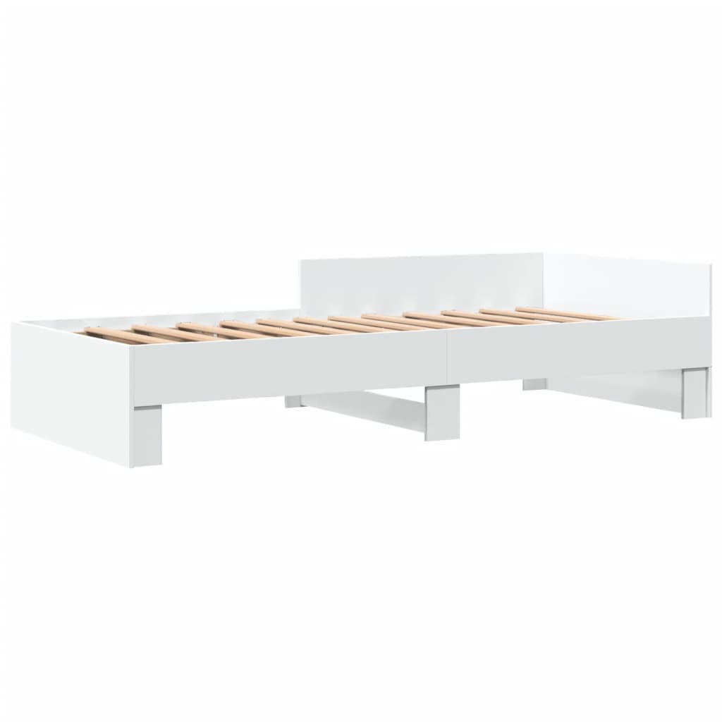 sengeramme 75x190 cm konstrueret træ hvid