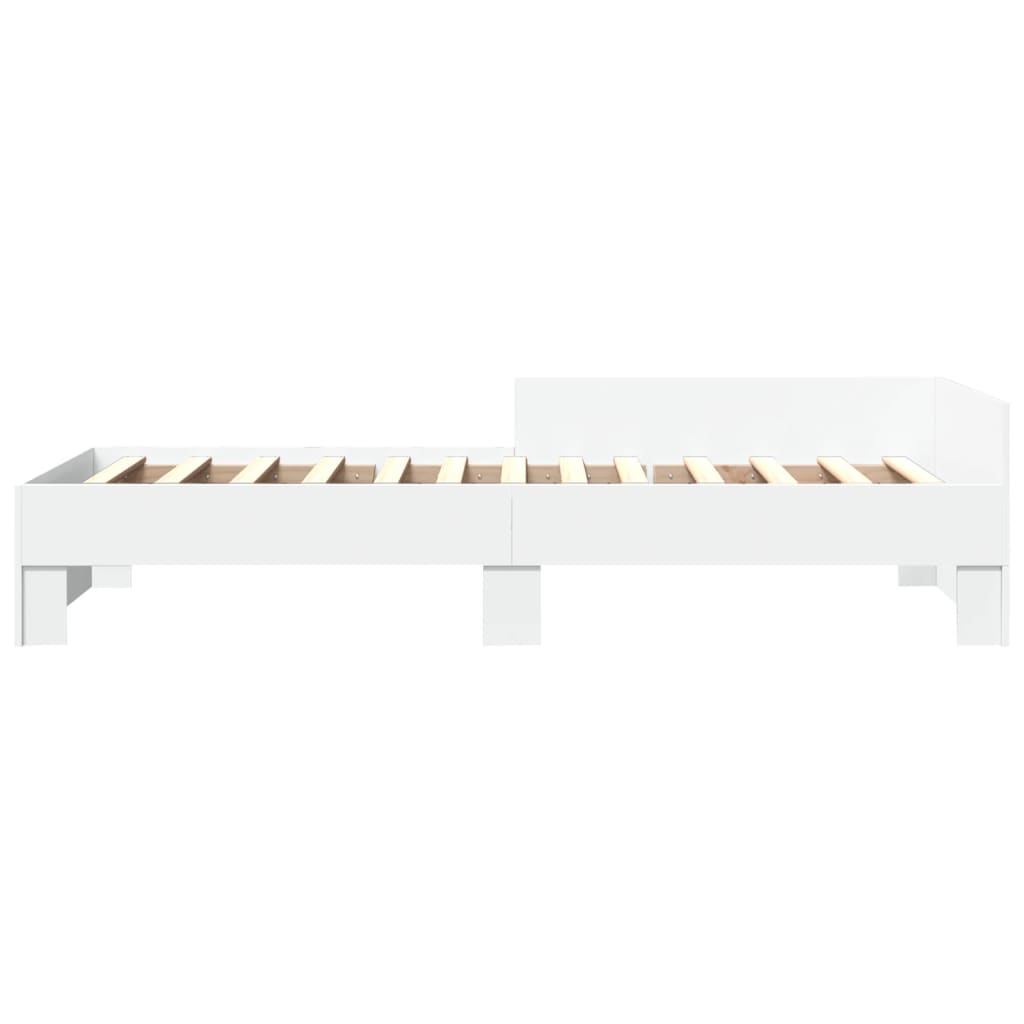 sengeramme 75x190 cm konstrueret træ hvid