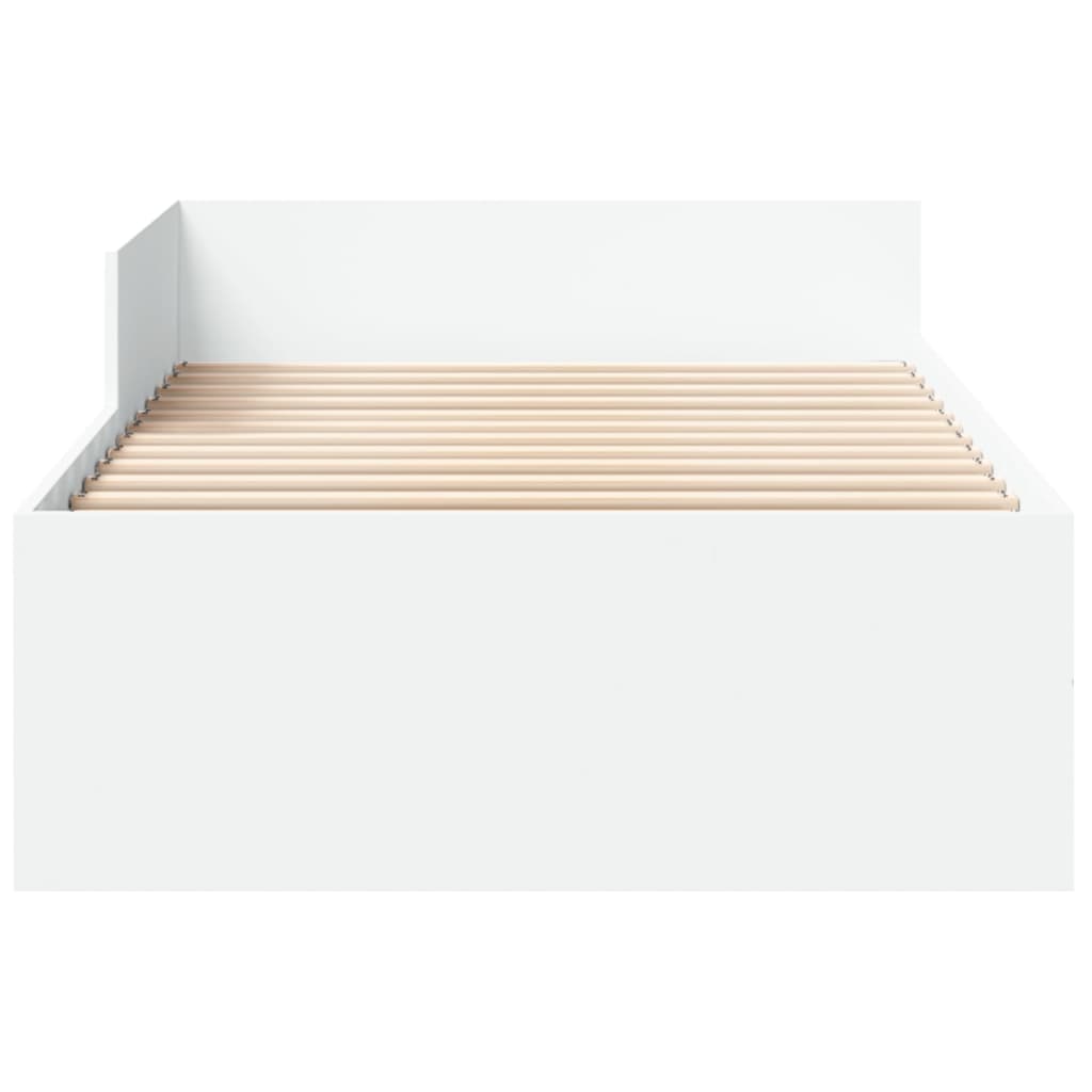 sengeramme 75x190 cm konstrueret træ hvid