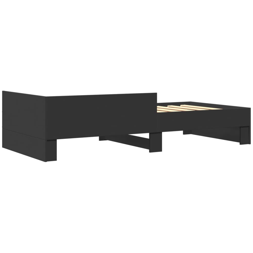 sengeramme 75x190 cm konstrueret træ sort