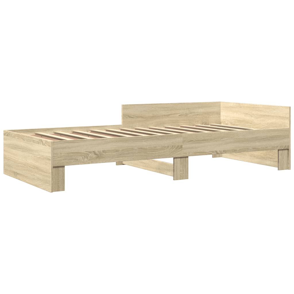 sengeramme 75x190 cm uden madras konstrueret træ sonoma-eg