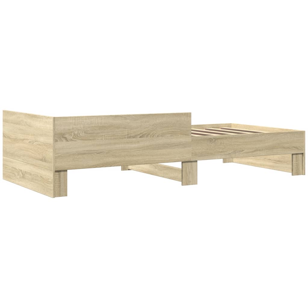 sengeramme 75x190 cm uden madras konstrueret træ sonoma-eg